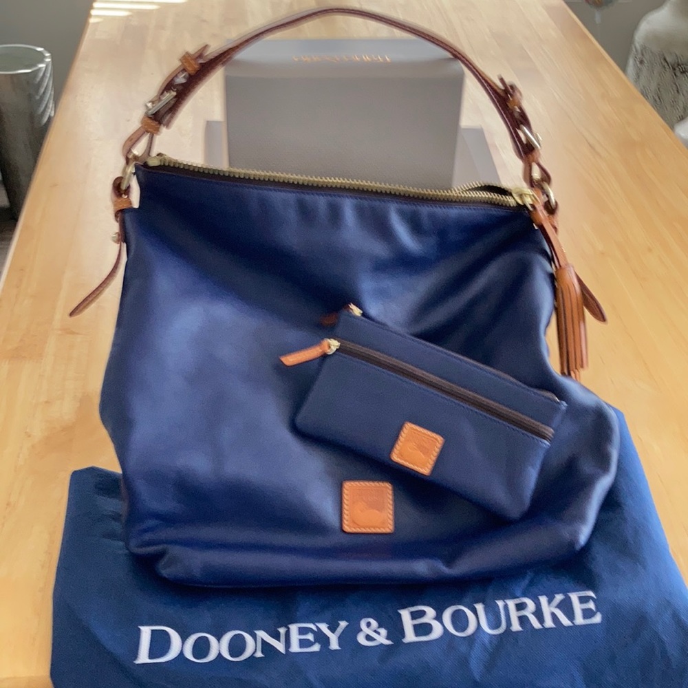 Dooney & Bourke large hobo tote  royal blue